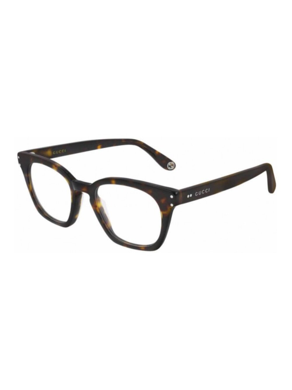 GUCCI GG0572O 007 Square Havana Dark Havana Demo Lens 50 mm Men's Eyeglasses